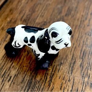 Hagen Reniker Black & White Vintage Cocker Spaniel.  EUC. Hand Painted No flaws.